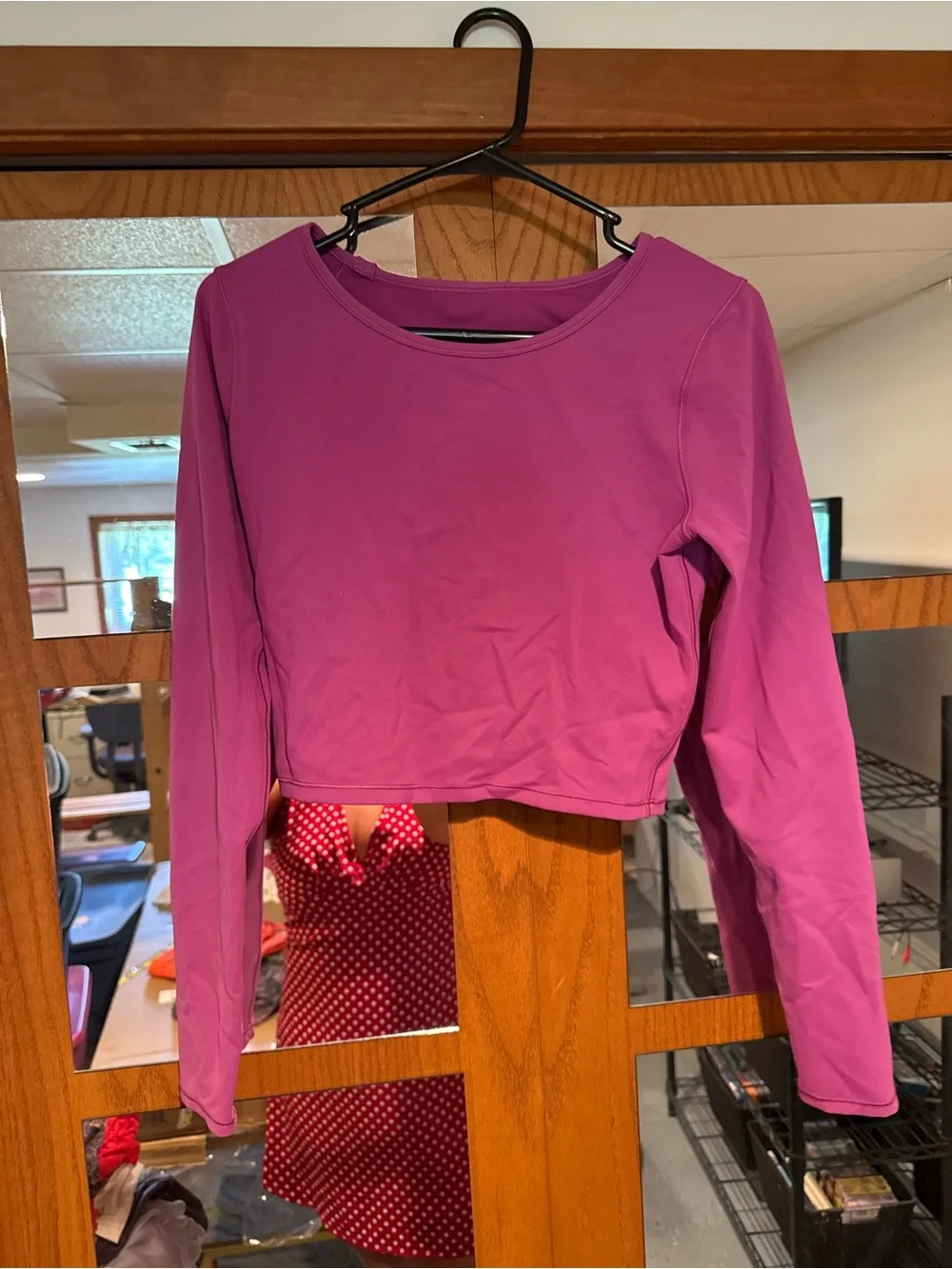Lululemon Wunder Train Cropped Long Sleeve Vivid Plum